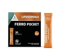 Ferro Pocket - Integratore di Ferro Liposomiale con Vitamina B e Vitamina C - Supporto Energia, Riduzione Stanchezza, Anemia - Supporto durante Convalescenza - Alta Tollerabilità - 30 stick da 2 g