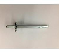 FERRO Q8X100 CON PIASTRA FOLLE Q8X30 ZIGRINATA GHIDINI PER PORTE BLINDATE LUNGHEZZA TOTALE mm130