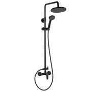 Ferro Ritto set doccia a parete con soffione nero NP84-BTR7U-BL