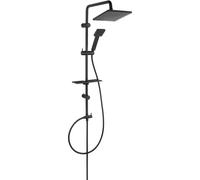 Ferro Squerto Lux set doccia a parete con soffione nero NP24-BL