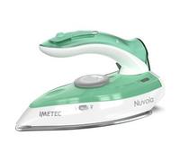 Imetec Nuvola, Ferro da Stiro da Viaggio a Vapore, Piastra in Acciaio Inox, 1000 W, Manico pieghevole, Custodia da Viaggio,