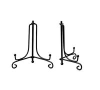 Ferro Supporto Cavalletto,2 PCS Portapiatti in Ferro Nero Supporti di Ferro per Espositore Cornici per Foto Piatto Decorativo da Tavolo Decorazione 5 Pollici