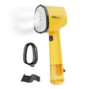 Cecotec Ferro da Stiro Verticale IronHero V-1500 Essential Yellow, Potenza 1500 W, Vapore Continuo 25g/min, Riscaldamento Rapido, Disinfetta, Pulisce e Cura i Tuoi Capi, Suola Rivestita in Ceramica