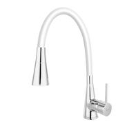Ferro Zumba II rubinetto da cucina verticale cromo-bianco BZA42W