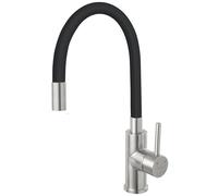 Ferro Zumba Inox rubinetto da cucina verticale nero-inox BZA4BSS