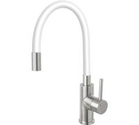 Ferro Zumba rubinetto da cucina verticale bianco-inox BZA4WSS