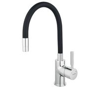 Ferro Zumba rubinetto da cucina verticale cromo-nero BZA4B-LB
