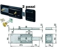 FERROGLIETTO 2PEZZI VIRO APPLICARE CON CATENACCIO 6 MANDATE CILINDRO STACCATO