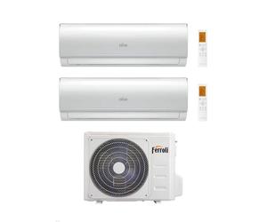 Ferroli Climatizzatore Dual split Giada M 12+12 con 2CP001SF-28-4 R 32 Inverter Wi-Fi