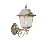FerroLuce Applique a parete da esterno con paralume in ceramica decorata a mano