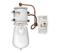 Ferroluce Applique bianche Nicolo in stile vintage Ferroluce