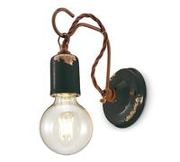 Ferroluce Applique C665 in stile vintage nero Ferroluce