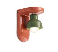 APPLIQUE 1 LUCE BERIMBAU ARANCIO POKÈ + VERDE SALVIA C2600(APS)