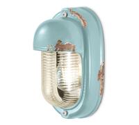 Applique Vintage Verticale Ceramica Azzurra 1 Luce E27