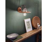 Applique Classica Bologna Metallo E Ceramica Nero Sfumato Rame 1 Luce E27