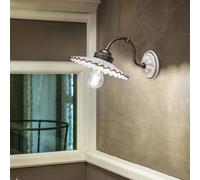 Applique Classica L'Aquila Metallo Ceramica Nero Sfumato Rame 1 Luce E27