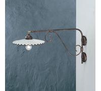 Applique Classica L'Aquila Metallo E Ceramica Nero Sfumato Rame 1 Luce E27