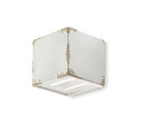 Ferroluce Applique Lampada Vintage Retro Bianca 10x10cm Max. 53W G9 Fatto A Mano