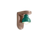Ferroluce Applique Vintage Decò Berimbau Ceramica Marrone Moka E Turchese 1 Luce E27