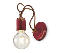 Ferroluce C665 applique in stile vintage rosso vino Ferroluce