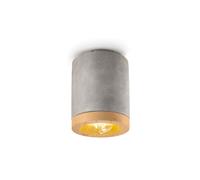 Plafoniera Vintage Mateca Ferro E Ceramica Cemento 1 Luce E27