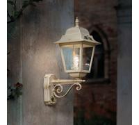 Applique Esterno Classica Gorizia Metallo E Ceramica Bianco Sfumato 1 Luce E27