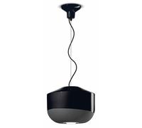 Sospensione Grande Vintage Decò Bellota Ceramica Nero Carbone 1 Luce E27