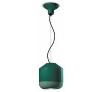 Sospensione Piccola Vintage Decò Bellota Ceramica Verde Bottiglia 1 Luce E27