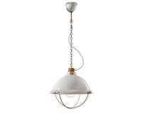 SOSPENSIONE D.40 CON GABBIA INDUSTRIAL VINTAGE BIANCO C1680VIB