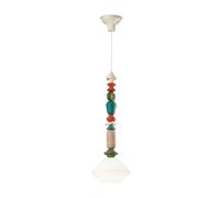 FerroLuce Lampada a sospensione grande con diffusore in ceramica dalle linee mod