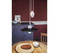 Sospensione Saliscendi Classico Potenza Ferro E Ceramica Nero 35Cm 1 Luce E27