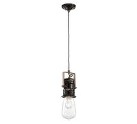 FerroLuce Lampada a sospensione in ceramica dal design industrial Urban Nero 53W [EEK: A]