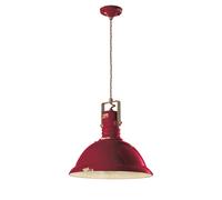 FerroLuce Lampada a sospensione in metallo in stile industrial con diffusore in