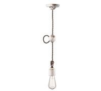 Sospensione Vintage Ceramica Bianca 1 Luce E27