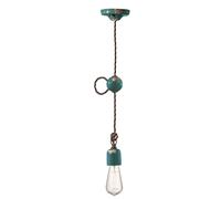 Sospensione Vintage Ceramica Verde 1 Luce E27