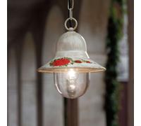 Sospensione Esterno Classica Imperia Metallo Ceramica Bianco Sfumato 1 Luce E27
