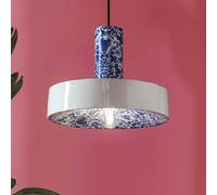 Ferroluce Lampada a sospensione PI a fiori, Ø 35 cm, blu Ferroluce