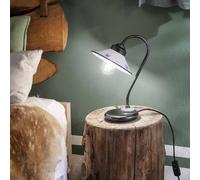Lumetto Classico Asti Metallo E Ceramica Nero Sfumato Argento 1 Luce E27