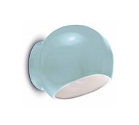 Ferroluce Applique Ayrton Vintage Decò in ceramica 1 luce E27 Azzurro