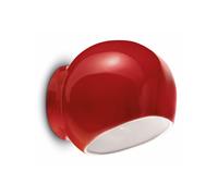 Applique Vintage Decò Ayrton Ceramica Rosso 1 Luce E27