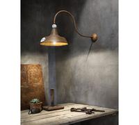 Applique Vintage Grunge Ferro E Ceramica Bianco 1 Luce E27