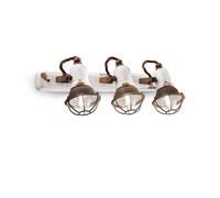 FerroLuce Lampada da parete dal design industrial con 3 diffusori a griglia in c [EEK: A]