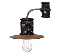 Applique Vintage Urban Ferro E Ceramica Nero 1 Luce E27 25Cm