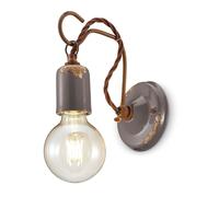 Applique Vintage Ceramica Tortora Con Filamento 1 Luce E27