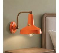 FerroLuce Lampada da parete in stile industrial in metallo con diffusore in cera