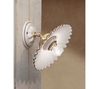 Applique Classica Orientabile L'Aquila Ottone E Ceramica Decorato 1 Luce E27