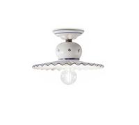 Plafoniera Classica Roma Metallo E Ceramica Nero Sfumato Rame 1 Luce E27