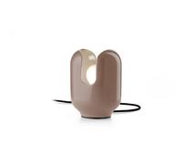 Lumetto Vintage Decò Batucada Ceramica Marrone Moka 1 Luce E27
