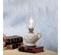 Applique Lume una Luce in materiale Ceramica decoro artigianale POMPEI CLASSIC Dimensioni 15x15x h 35 cm peso 1,1 kg - Attacco Lampada E27 blu