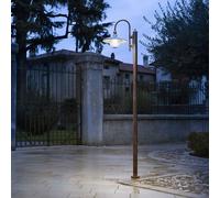 Palo Esterno Classico Campobasso Metallo E Ceramica Nero Sfumato Rame 1 Luce E27